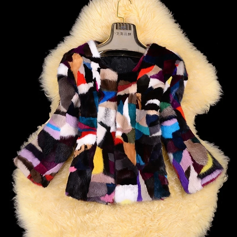 color jacket fashion Mink skin block patchwork fur short outerwear 2023 autumn and winter new round neck women's clothing
color jacket fashion Mink skin block patchwork fur short outerwear 2023 autumn and winter new round neck women's clothing