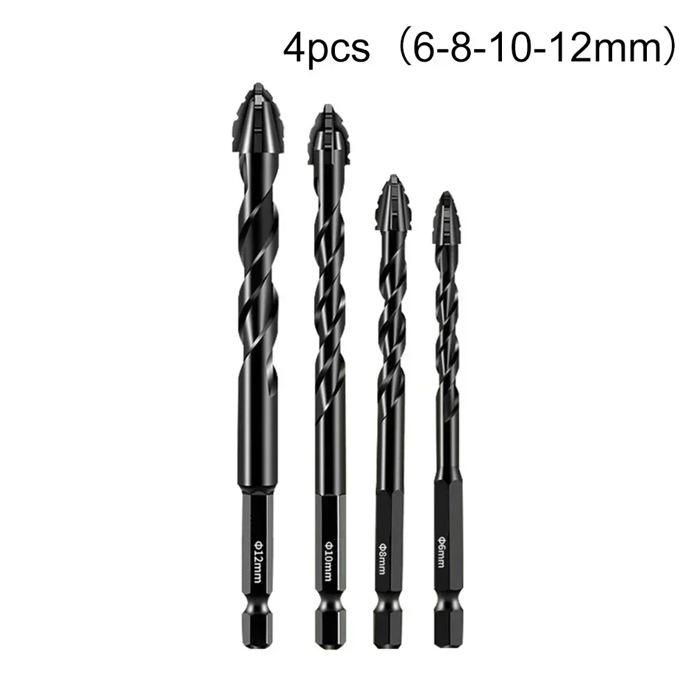 4Pcs 6/8/10/12MM Four-Flute Eccentric Drill Drilling Glass Tile Punching Triangle Drill Bit High-speed Rotation Drilling Tools
4Pcs 6/8/10/12MM Four-Flute Eccentric Drill Drilling Glass Tile Punching Triangle Drill Bit High-speed Rotation Drilling Tools
