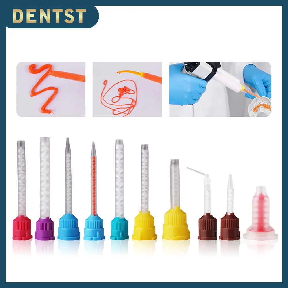 50/100PCS Dental Mixing Tips Color Tubes Disposable Silicone Rubber Impression Materials Dentistry Lab Product
50/100PCS Dental Mixing Tips Color Tubes Disposable Silicone Rubber Impression Materials Dentistry Lab Product