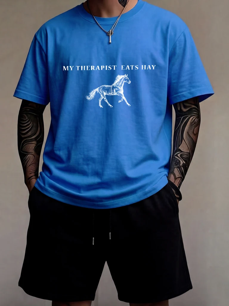 My Therapist Eats Hay Printing Mens Casual Summer Sweatpants Suits Daily Fashion Oversized Tee Shirts Cotton Basics Cool Tees
My Therapist Eats Hay Printing Mens Casual Summer Sweatpants Suits Daily Fashion Oversized Tee Shirts Cotton Basics Cool Tees