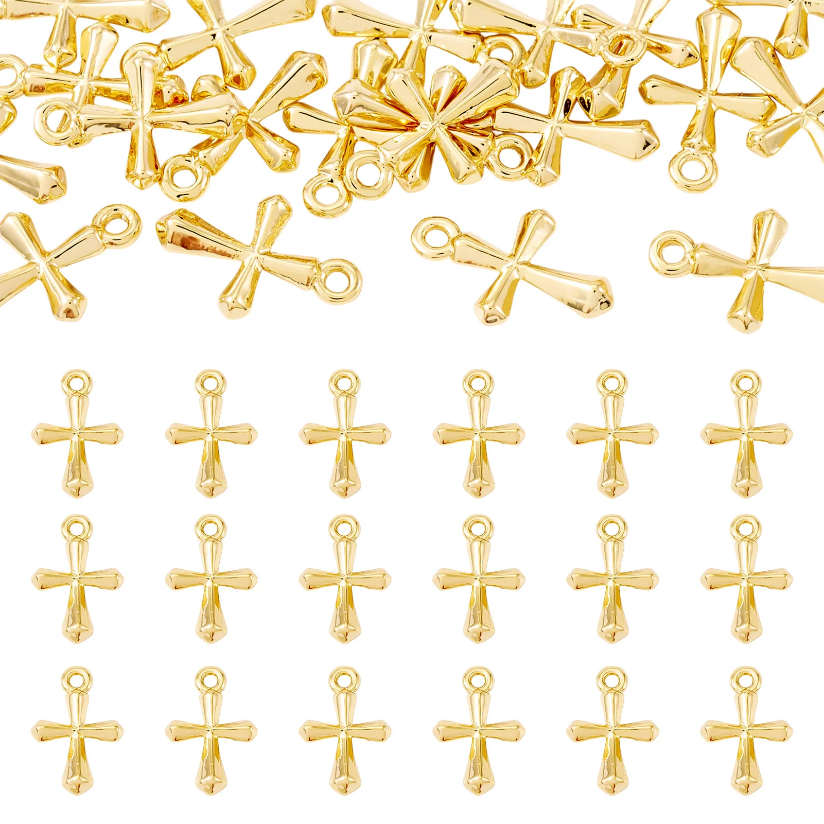 20Pcs Brass Cross Charms Pendants Real 18K Gold Plated for DIY Earrings Bracelets Necklace Jewelry Making Accessories Crafts
20Pcs Brass Cross Charms Pendants Real 18K Gold Plated for DIY Earrings Bracelets Necklace Jewelry Making Accessories Crafts
