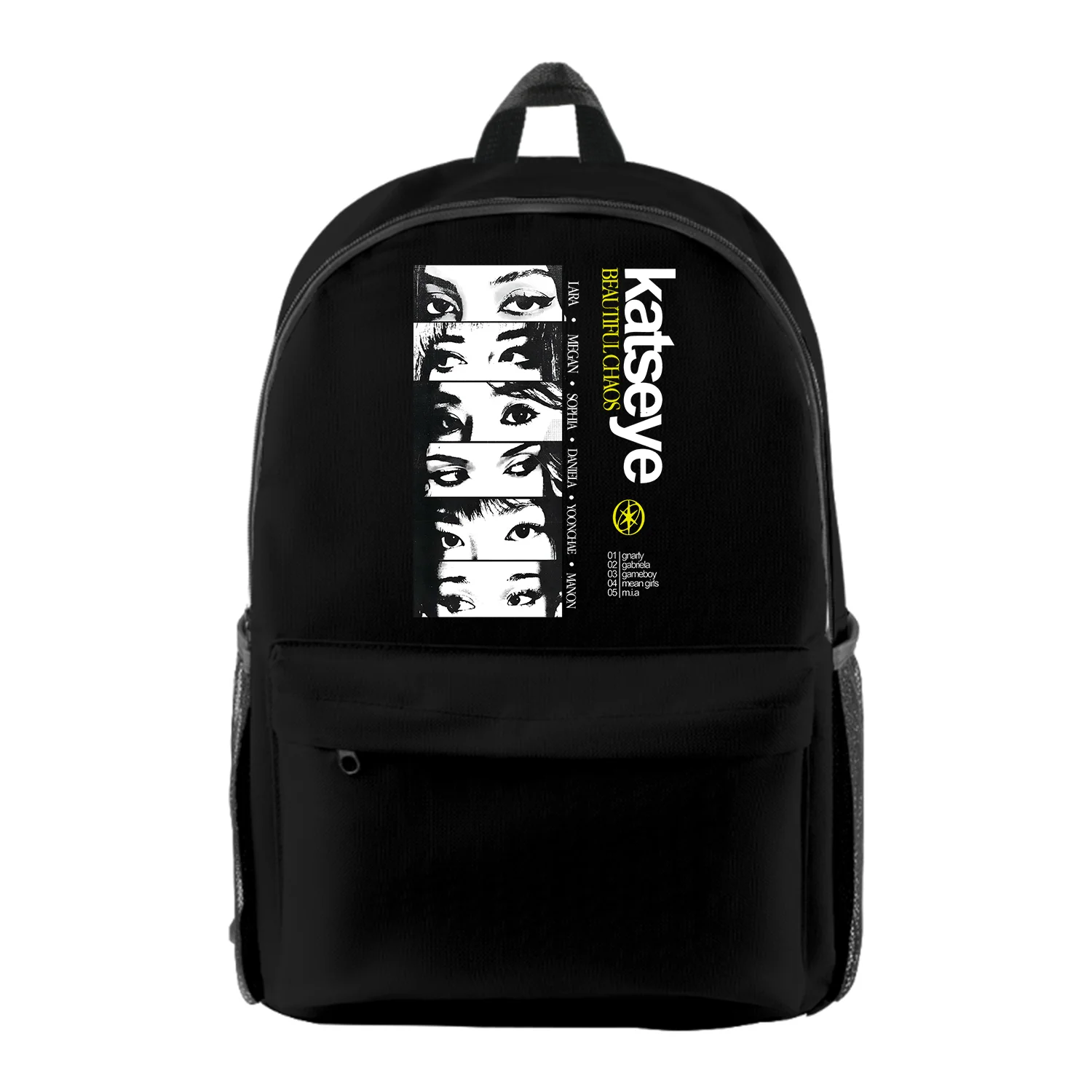Katseye Merch Beautiful Chaos Backpack Women Men Shoulders Bag Casual Streetwear Daypack Unisex Travel Bags
Katseye Merch Beautiful Chaos Backpack Women Men Shoulders Bag Casual Streetwear Daypack Unisex Travel Bags