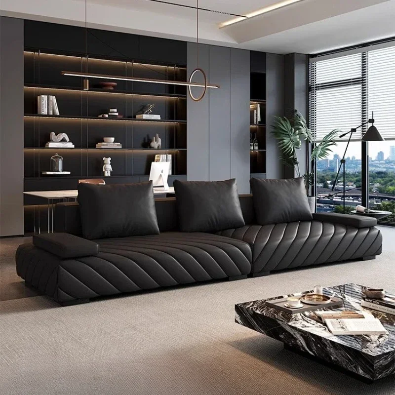 Luxury couch furniture home sofa set for living room lazy Armchair Straight row black leather sofy do salon Designer Modern
Luxury couch furniture home sofa set for living room lazy Armchair Straight row black leather sofy do salon Designer Modern 