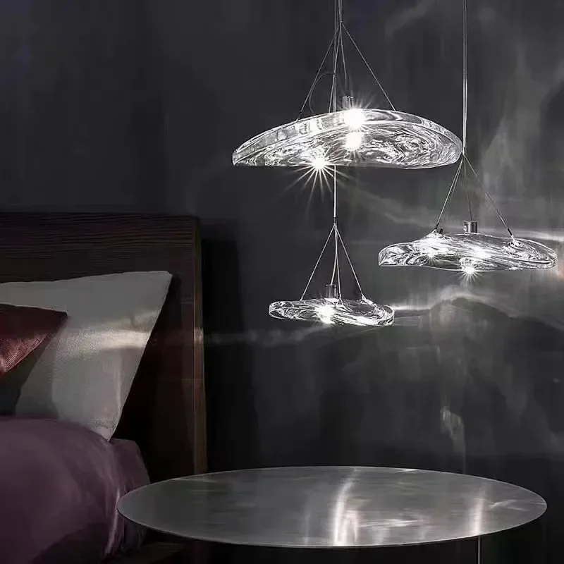 Terzani Manta-lámpara colgante de cristal disco creativo decoración artística, restaurante mesita noche cena escalera luminaria
Terzani Manta-lámpara colgante de cristal disco creativo decoración artística, restaurante mesita noche cena escalera luminaria