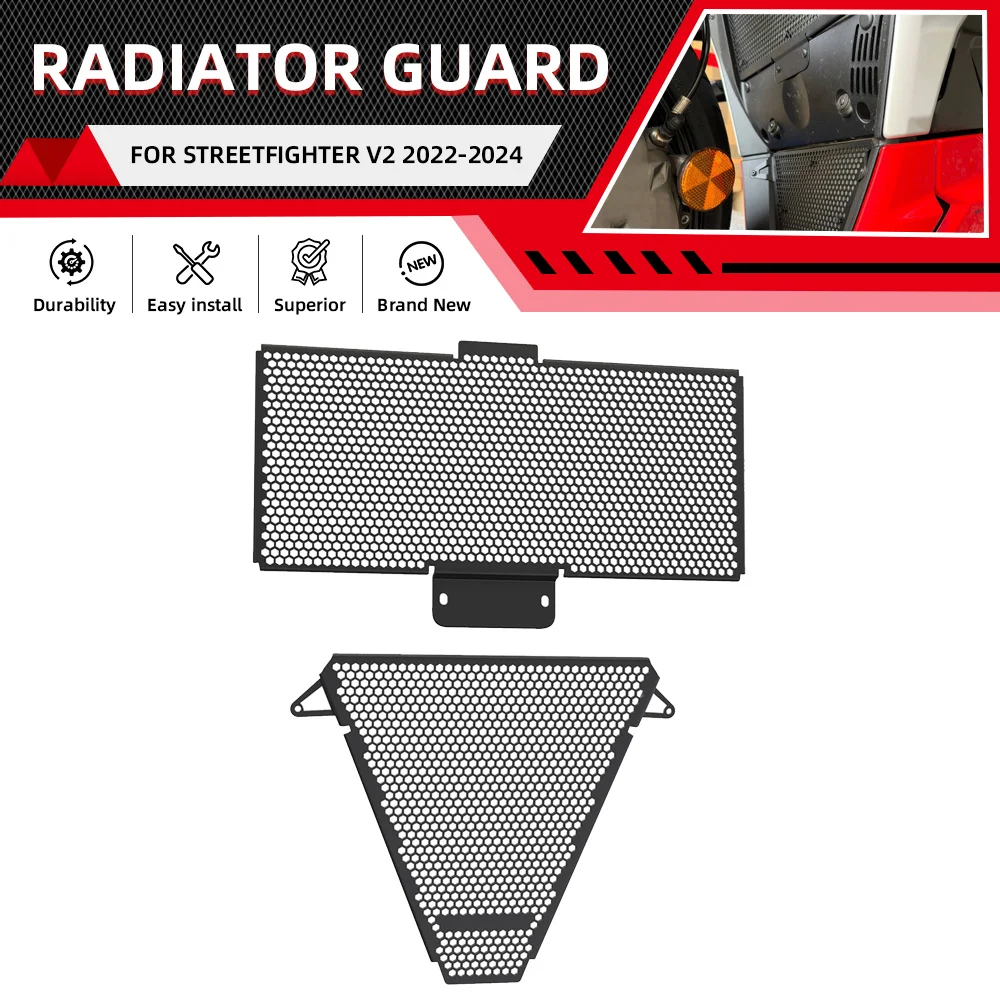 Motorcycle Radiator Guard Protector Grill Oil Cooler Cover Grille Protection For Ducati Streetfighter V2 2022 2023 2024
Motorcycle Radiator Guard Protector Grill Oil Cooler Cover Grille Protection For Ducati Streetfighter V2 2022 2023 2024