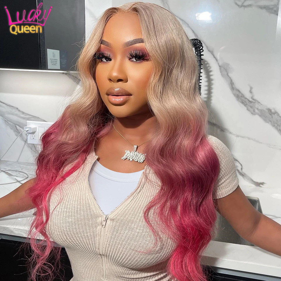Grey Pink Ombre Color Lace Front Wigs Human Hair Pre Plucked 13X4 13x6 Transparent Lace Front Human Hair Wigs for Black Women
Grey Pink Ombre Color Lace Front Wigs Human Hair Pre Plucked 13X4 13x6 Transparent Lace Front Human Hair Wigs for Black Women
