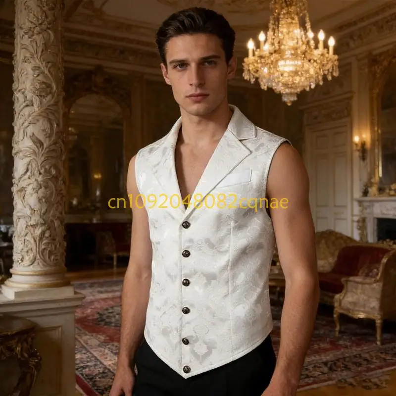 Gothic Men Suit Vest Medieval Notched Lapel Waistcoat For Cosplay And Halloween
Gothic Men Suit Vest Medieval Notched Lapel Waistcoat For Cosplay And Halloween