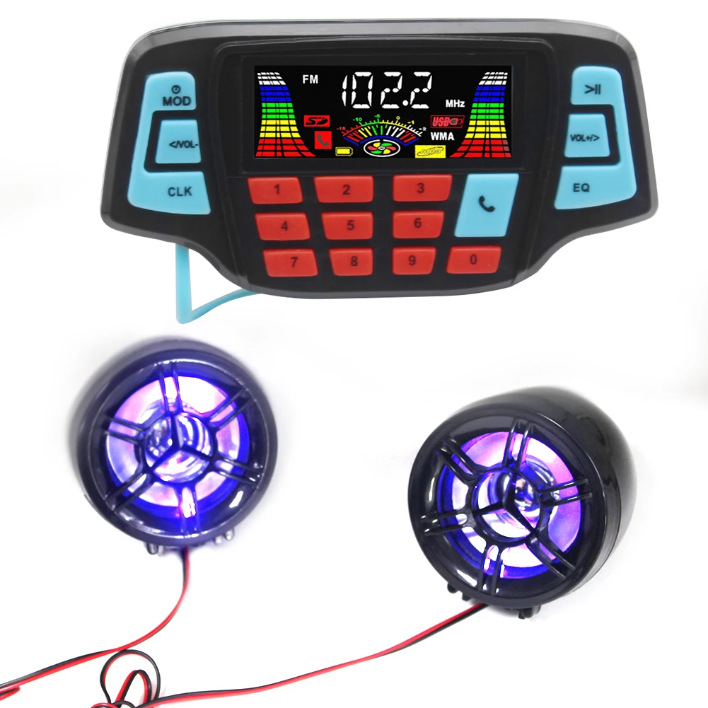 Waterproof Motorcycle Audio System USB TF Bluetooth-compatible FM Radio MP3 Spea
Waterproof Motorcycle Audio System USB TF Bluetooth-compatible FM Radio MP3 Spea