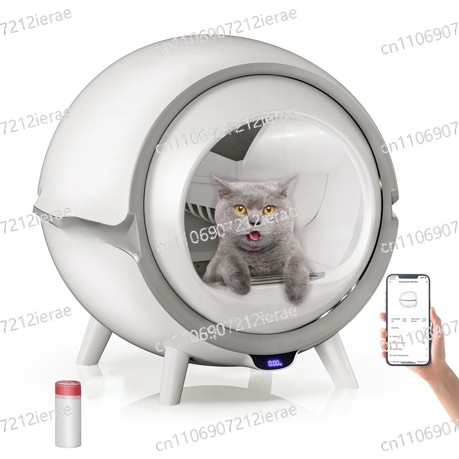 Large-capacity pet cat litter basin, ultraviolet sterilization, smart pet shit shoveling machine, cat toilet basin
Large-capacity pet cat litter basin, ultraviolet sterilization, smart pet shit shoveling machine, cat toilet basin