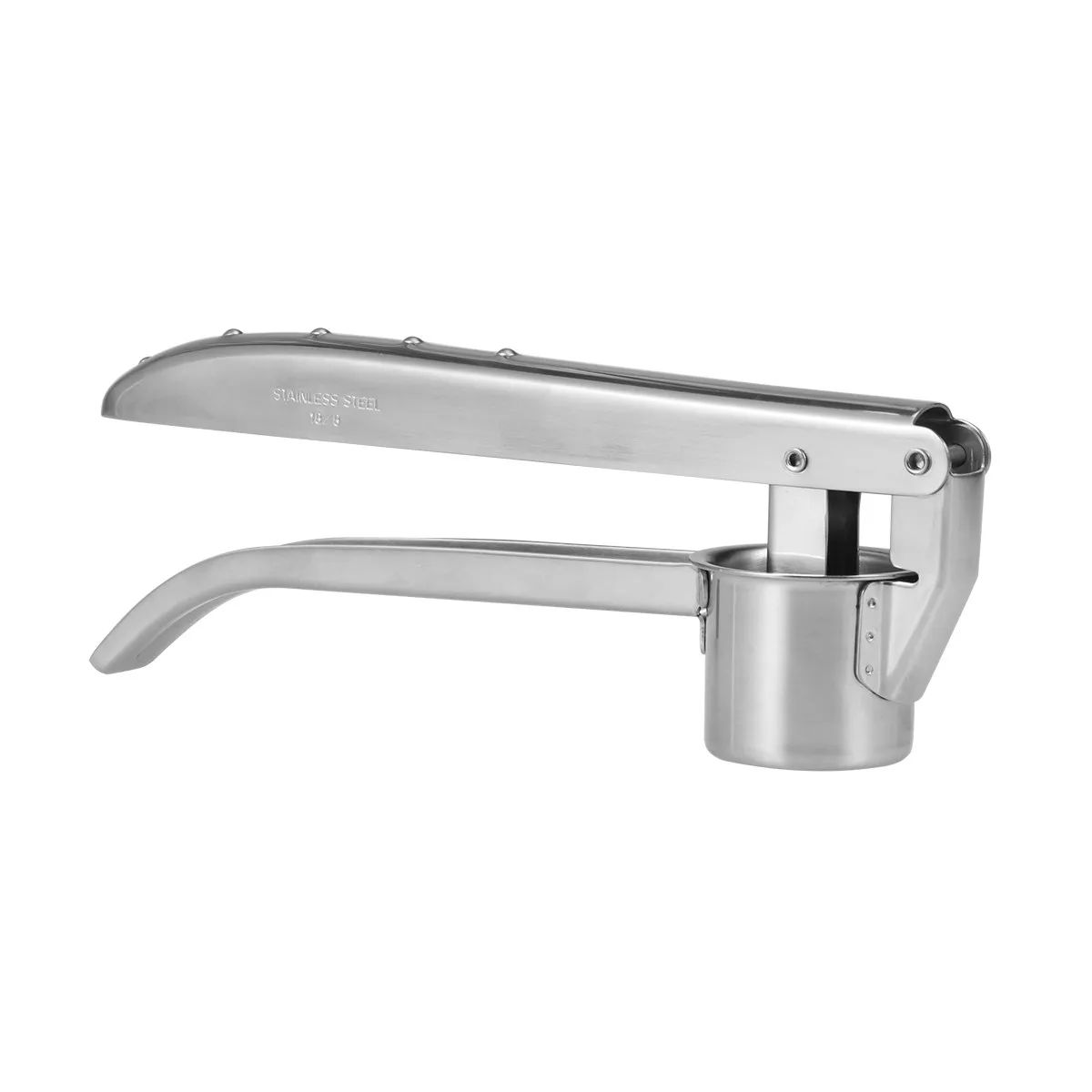304 Stainless Steel Garlic Press with Extra Long Ergonomic Handle 360 Degree Rotating Design Dishwasher Safe Garlic Ricer Mincer
304 Stainless Steel Garlic Press with Extra Long Ergonomic Handle 360 Degree Rotating Design Dishwasher Safe Garlic Ricer Mincer