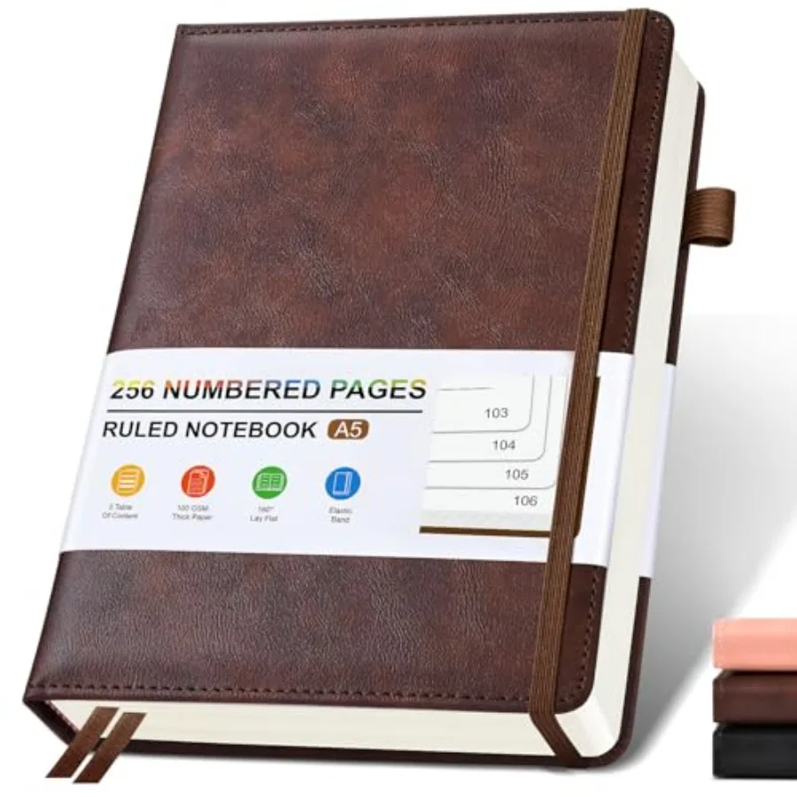 Lined Leather Journal Notebook for Men Women, Hardcover Journals with 256 Numbered Pages, Journaling Notebooks for Writing, 100
Lined Leather Journal Notebook for Men Women, Hardcover Journals with 256 Numbered Pages, Journaling Notebooks for Writing, 100