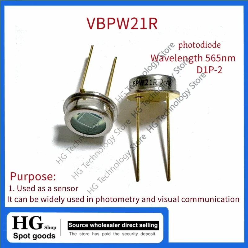 Original photodiode VBPW21R BPW21 wavelength 565nm silicon photocell viewing Angle 100°
Original photodiode VBPW21R BPW21 wavelength 565nm silicon photocell viewing Angle 100°