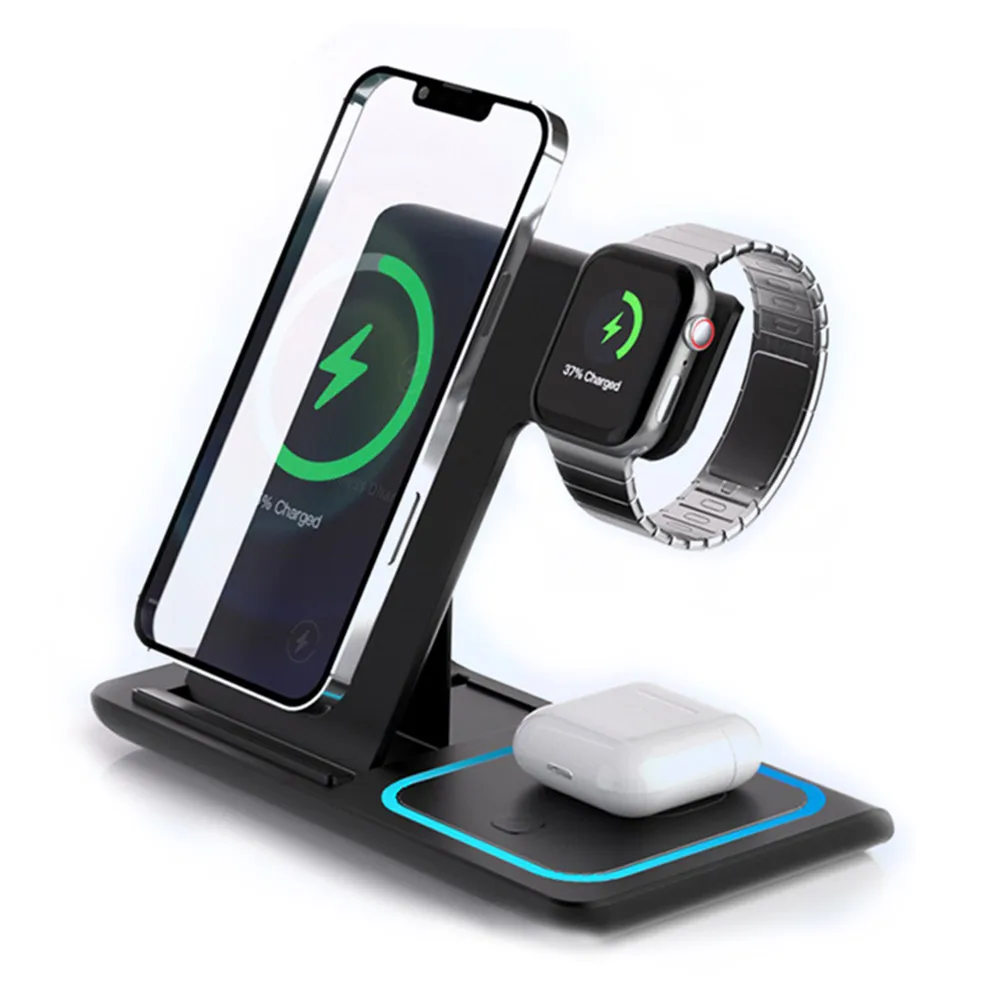 Беспроводная зарядная станция LED 3 в 1 для iPhone 17 16 15 14 13 12 Pro Max Apple Watch 10/9/8/7/6/5 AirPods 3/2 Док-станция для быстрой зарядки
Беспроводная зарядная станция LED 3 в 1 для iPhone 17 16 15 14 13 12 Pro Max Apple Watch 10/9/8/7/6/5 AirPods 3/2 Док-станция для быстрой зарядки