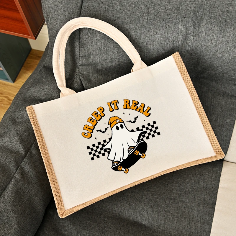 Halloween Bag Cute Halloween Ghost Printed Tote Bags Women's Spring and Summer Canvas Shoulder Bags Shopping Bags
Halloween Bag Cute Halloween Ghost Printed Tote Bags Women's Spring and Summer Canvas Shoulder Bags Shopping Bags