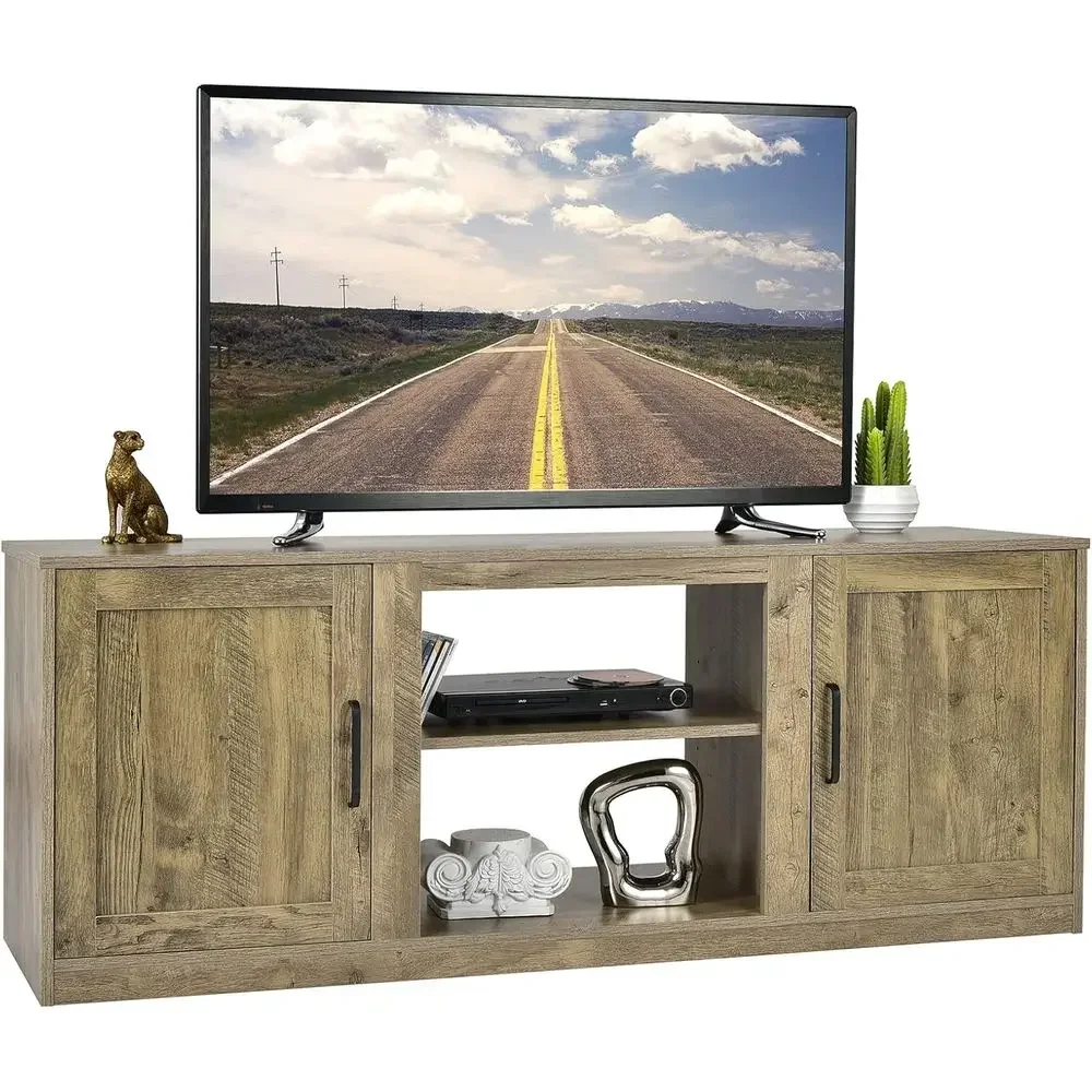 Rustic Double Barn Door TV Stand for 65 TVs, Media Center with Storage Cabinets & Adjustable Shelves
Rustic Double Barn Door TV Stand for 65 TVs, Media Center with Storage Cabinets & Adjustable Shelves