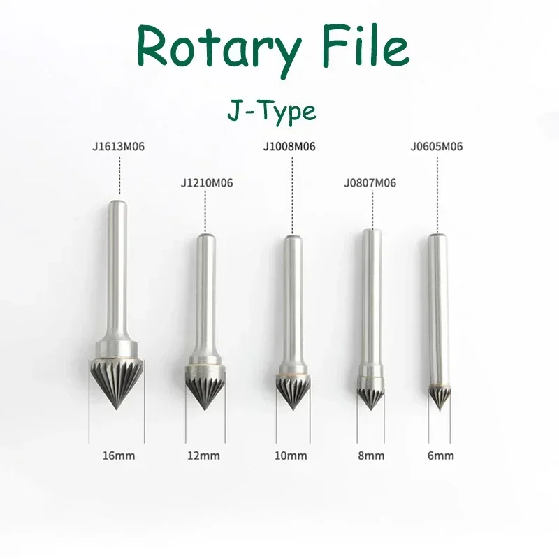 Alloy Rotary File Tungsten Steel Hard Wood Carving Tools J-Type 60 Degrees Conical Milling Cutter Grinding Head 6mm Handle
Alloy Rotary File Tungsten Steel Hard Wood Carving Tools J-Type 60 Degrees Conical Milling Cutter Grinding Head 6mm Handle