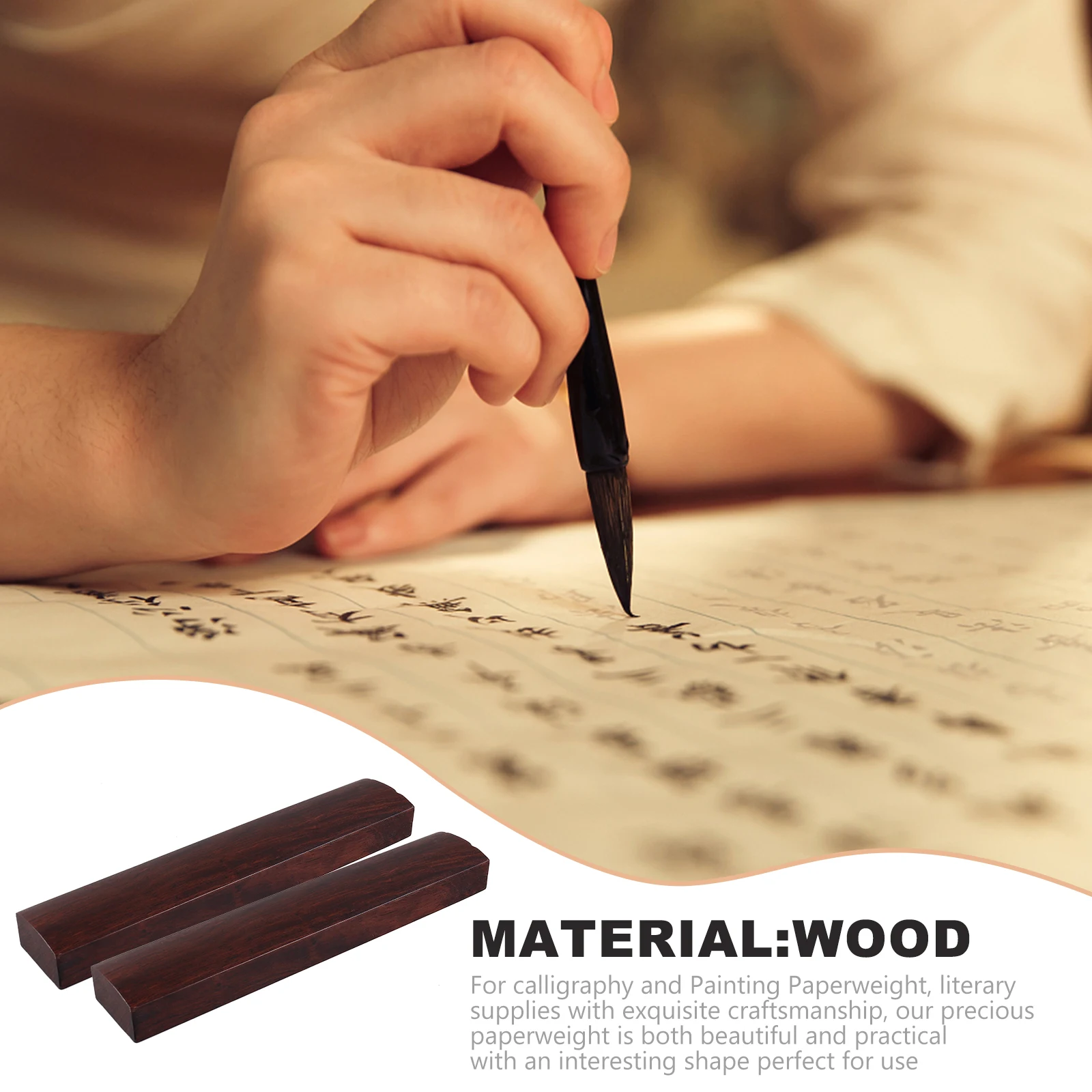Calligraphy Paperweight Chinese Wood Rectangular Sturdy Smooth Surface Decorative Office Home Art Supplies
Calligraphy Paperweight Chinese Wood Rectangular Sturdy Smooth Surface Decorative Office Home Art Supplies