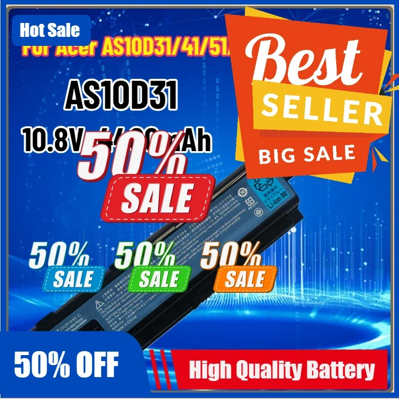 Аккумулятор для ноутбука AS10D31 для Acer Aspire AS10D3E AS10D51 AS10D61 AS10D71 AS10D75 AS10D81 5741 5742 5750 5551G 5560G 5741G
Аккумулятор для ноутбука AS10D31 для Acer Aspire AS10D3E AS10D51 AS10D61 AS10D71 AS10D75 AS10D81 5741 5742 5750 5551G 5560G 5741G