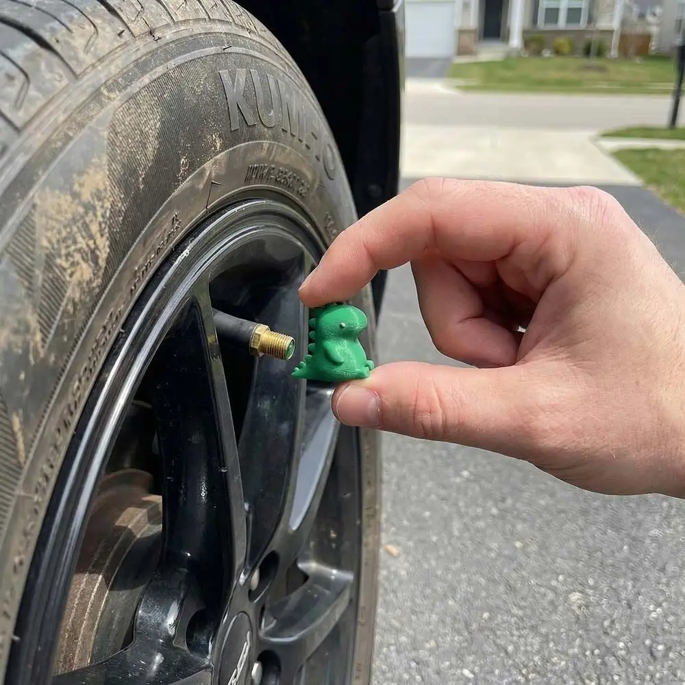 4Pcs Dustproof Dinosaur Tire Valve Caps Cute Design Pla Material Tyre Valve Stem Cover Set of 4 Unique Design
4Pcs Dustproof Dinosaur Tire Valve Caps Cute Design Pla Material Tyre Valve Stem Cover Set of 4 Unique Design