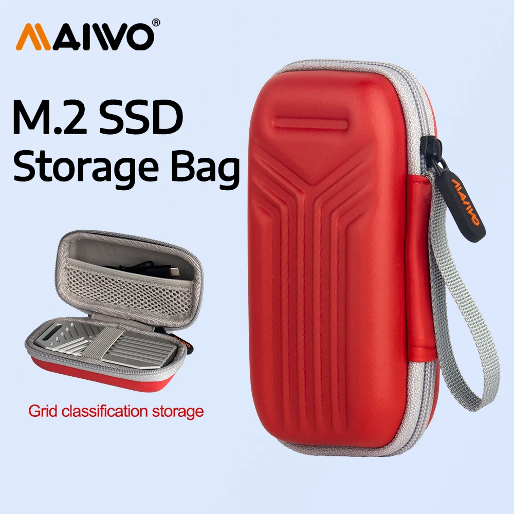 MAIWO Portable M.2 SSD Storage Protection Bag for M.2/2.5'' SSD/HDD for External Hard Drive/Earphone/Data Line EVA Portable Bag
MAIWO Portable M.2 SSD Storage Protection Bag for M.2/2.5'' SSD/HDD for External Hard Drive/Earphone/Data Line EVA Portable Bag
