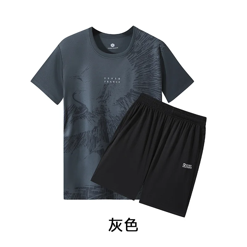 Summer Men's 2 Piece Running Suit Short Sleeve Top + Shorts with Pockets Athletic Gym Set for Men Gym Jogging Clothing
Summer Men's 2 Piece Running Suit Short Sleeve Top + Shorts with Pockets Athletic Gym Set for Men Gym Jogging Clothing