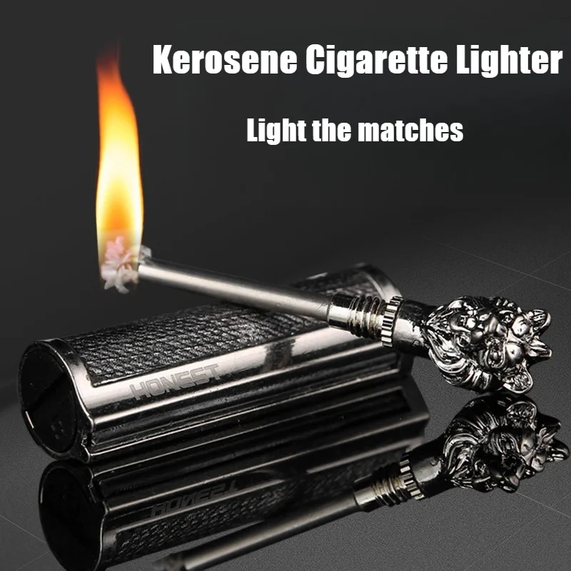 New Cigar Igniter Kerosene Lighter Metal Keychain Windproof/Waterproof Smoke Open Flame Cigarette Lighters & Smoking Accessories
New Cigar Igniter Kerosene Lighter Metal Keychain Windproof/Waterproof Smoke Open Flame Cigarette Lighters & Smoking Accessories