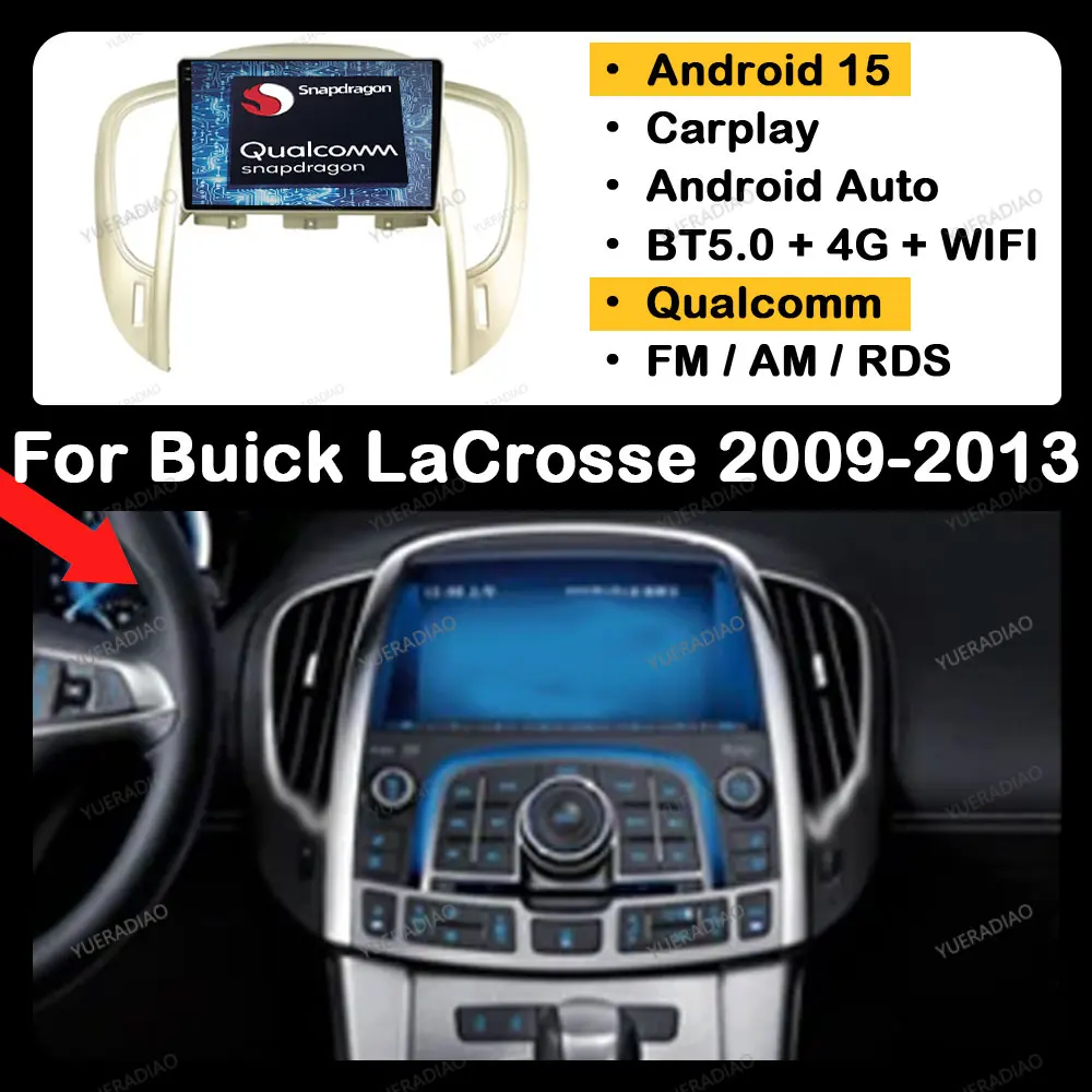 Android 15 Car Radio For Buick LaCrosse 2009 - 2013 GPS NAVI Multimedia Video Player Qualcomm QLED 4G WIFI 2DIN Head Unit BT
Android 15 Car Radio For Buick LaCrosse 2009 - 2013 GPS NAVI Multimedia Video Player Qualcomm QLED 4G WIFI 2DIN Head Unit BT
