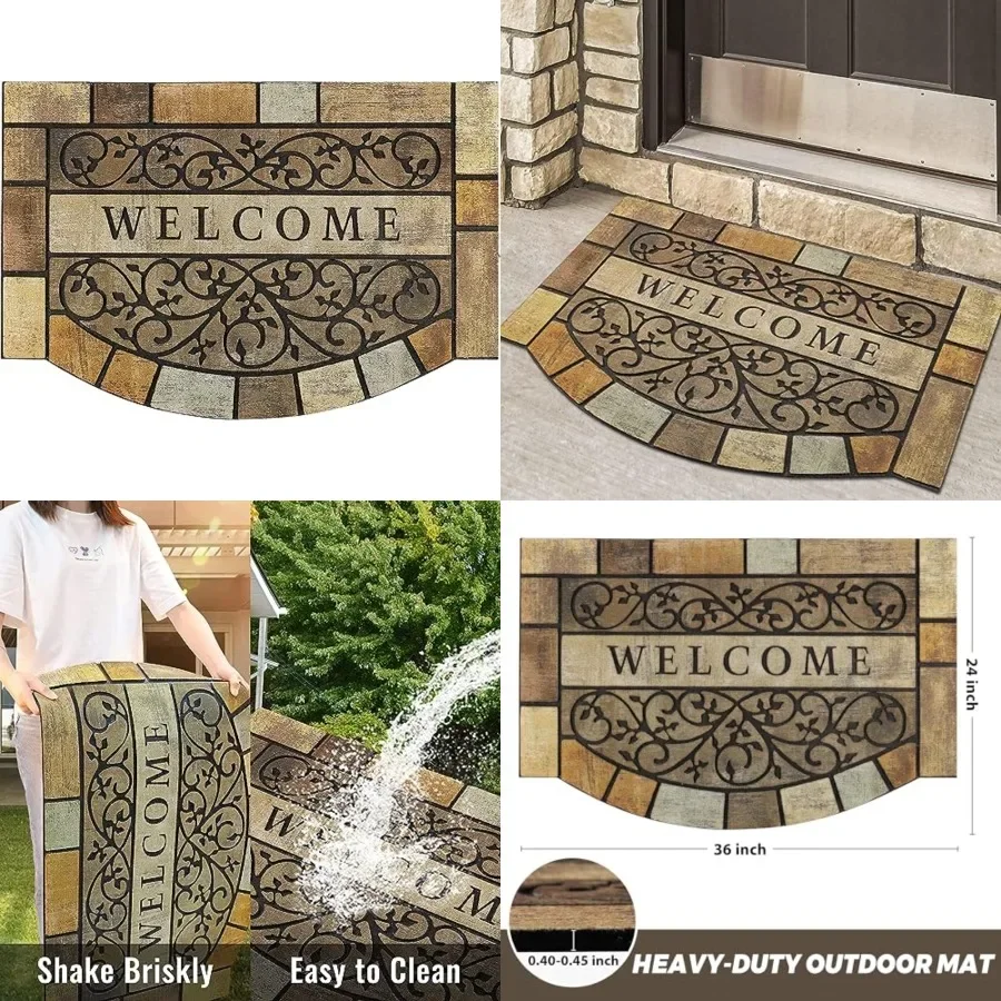 Durable Welcome Door Mats, 24x36 Heavy-Duty Large Outdoor Mat for Front Door with Non-Slip Rubber Backing for Outside Entry, Ga
Durable Welcome Door Mats, 24x36 Heavy-Duty Large Outdoor Mat for Front Door with Non-Slip Rubber Backing for Outside Entry, Ga