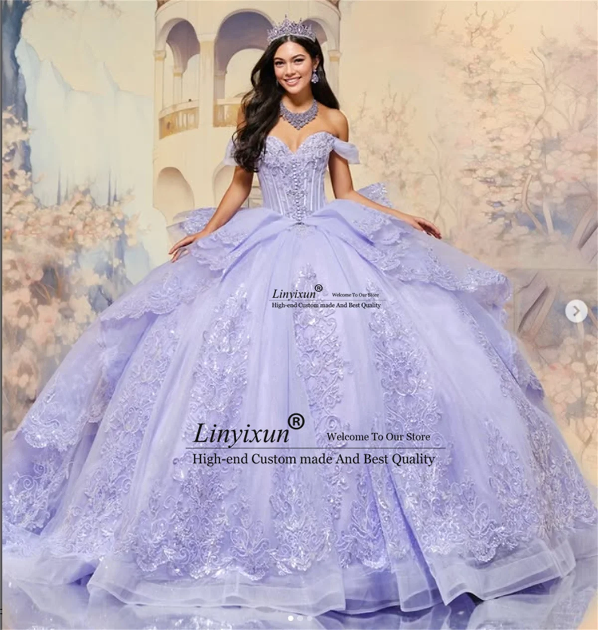 Мексиканское бальное платье Quinceanera Платья с аппликациями Кружевное платье принцессы Sweet 16, индивидуальное платье с открытыми плечами Vestidos De 15 VX Años
Мексиканское бальное платье Quinceanera Платья с аппликациями Кружевное платье принцессы Sweet 16, индивидуальное платье с открытыми плечами Vestidos De 15 VX Años