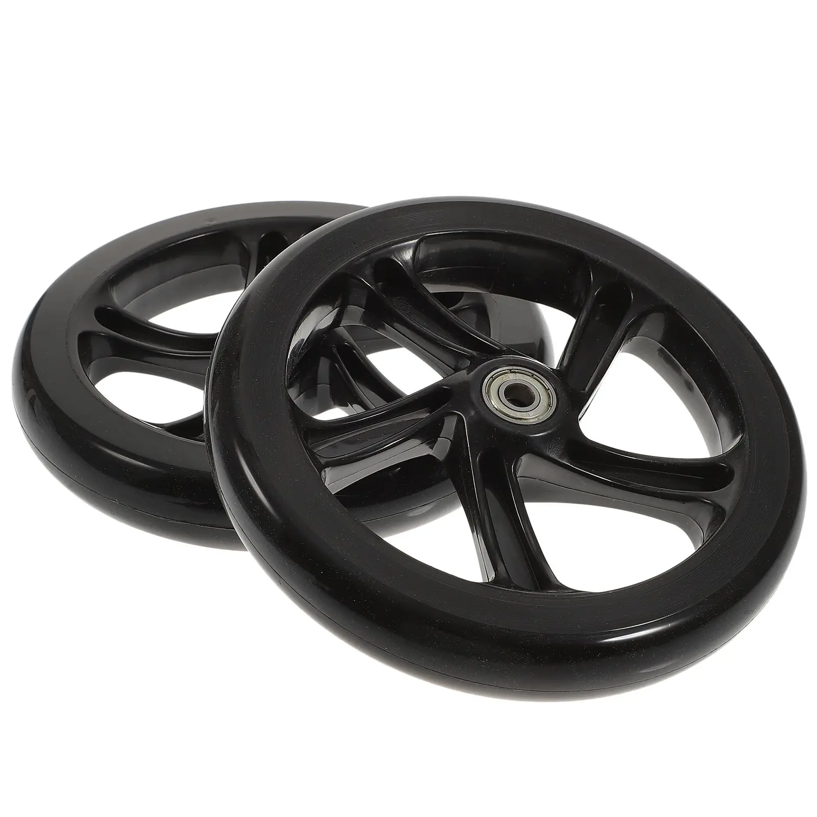 2pcs 180MM Black High Elasticity PU Scooter Wheels with Bearings Electric Skateboard Replacement Long Life Wear Resistant
2pcs 180MM Black High Elasticity PU Scooter Wheels with Bearings Electric Skateboard Replacement Long Life Wear Resistant