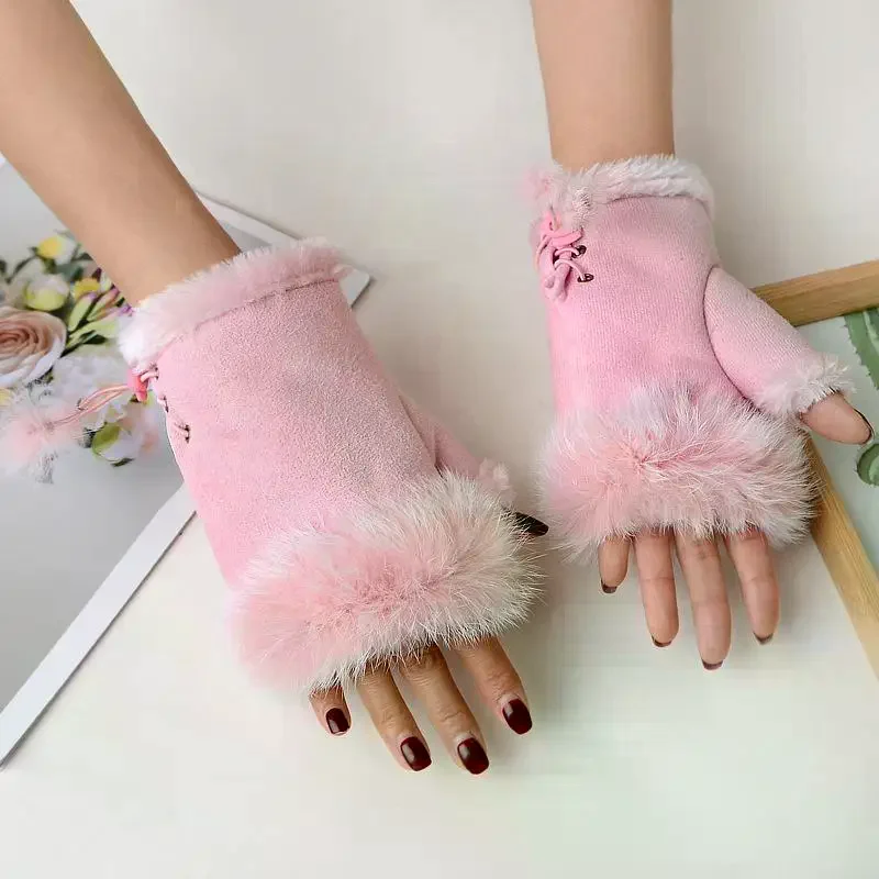 Плюшевые перчатки без пальцев, женские зимние варежки, мягкие теплые женские грелки для запястий, уличные перчатки для письма, утолщенная защита от холода
Плюшевые перчатки без пальцев, женские зимние варежки, мягкие теплые женские грелки для запястий, уличные перчатки для письма, утолщенная защита от холода