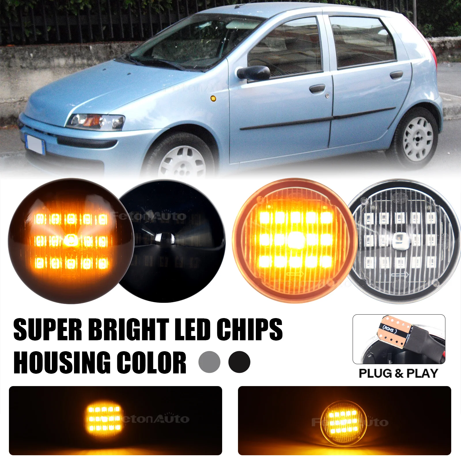 2 шт. для Fiat Punto 188 1999-2012 Doblo 2001-2005 светодиодный, динамические янтарные поворотники, боковые габаритные огни
2 шт. для Fiat Punto 188 1999-2012 Doblo 2001-2005 светодиодный, динамические янтарные поворотники, боковые габаритные огни
