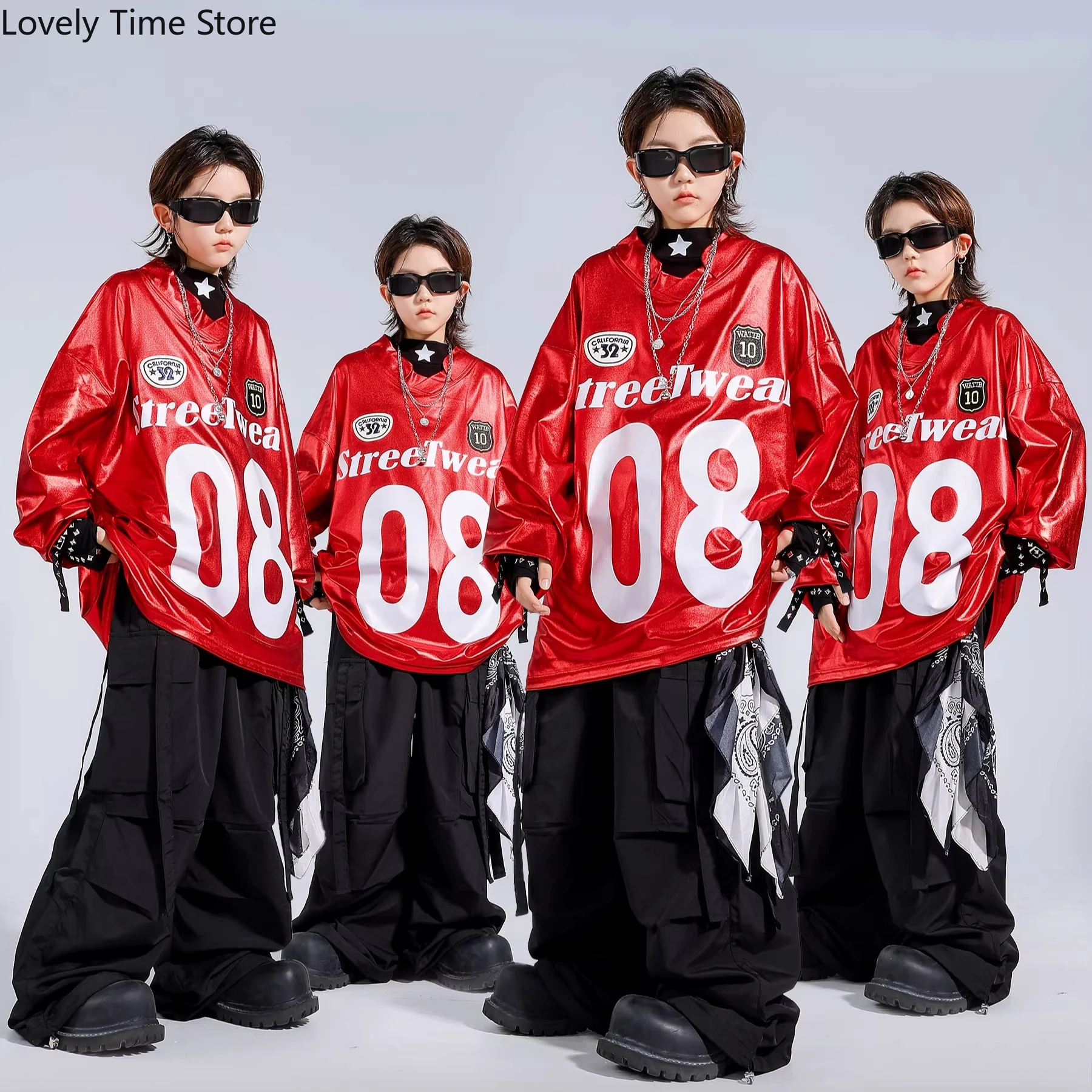 Красный блестящий свитшот в стиле хип-хоп для мальчиков, камуфляжные брюки для девочек, костюмы для уличных танцев, детская уличная одежда в стиле K-pop, комплекты одежды для джаза для детей
Красный блестящий свитшот в стиле хип-хоп для мальчиков, камуфляжные брюки для девочек, костюмы для уличных танцев, детская уличная одежда в стиле K-pop, комплекты одежды для джаза для детей