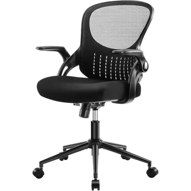Office Computer Gaming Desk Chair, Ergonomic Mid-Back Mesh Rolling Work Swivel Chairs with Flip-up Arms, Comfortable
Office Computer Gaming Desk Chair, Ergonomic Mid-Back Mesh Rolling Work Swivel Chairs with Flip-up Arms, Comfortable