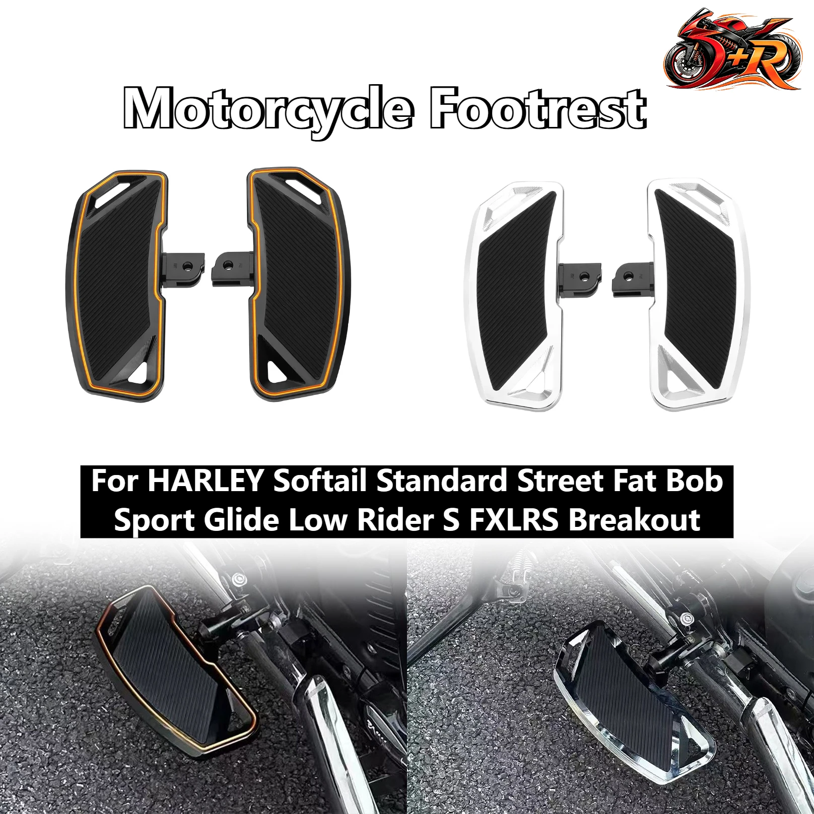Motorcycle Footrest For HARLEY Softail Standard Street Fat Bob Sport Glide Low Rider S FXLRS Breakout Floorboards Front FootPegs
Motorcycle Footrest For HARLEY Softail Standard Street Fat Bob Sport Glide Low Rider S FXLRS Breakout Floorboards Front FootPegs