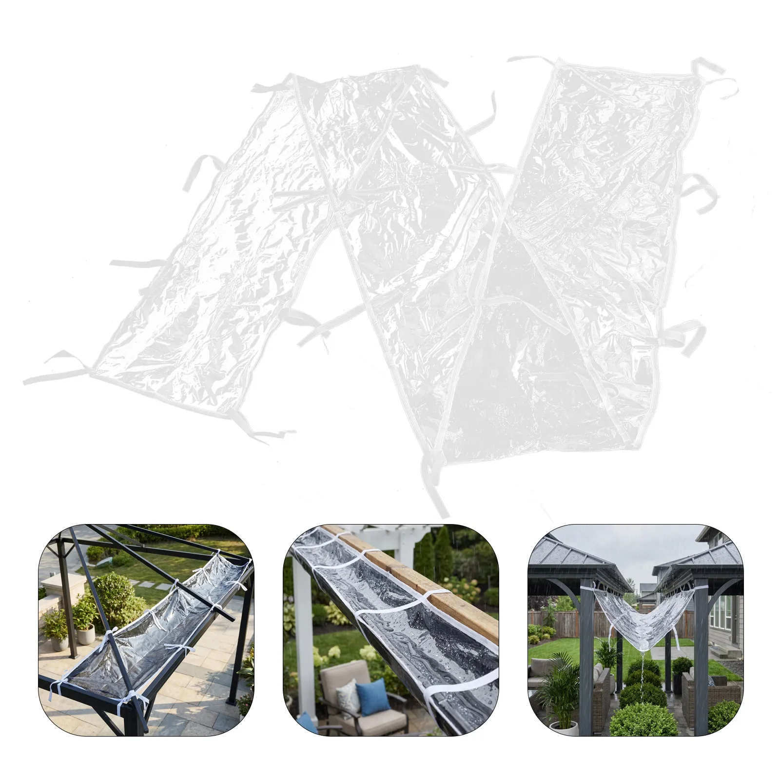 14.8ft Canopy Tent Rain Gutter 16.5 Inch Width Efficient Water Diversion Slope Guided Flow Control for Patio Tent Canopy Rain
14.8ft Canopy Tent Rain Gutter 16.5 Inch Width Efficient Water Diversion Slope Guided Flow Control for Patio Tent Canopy Rain