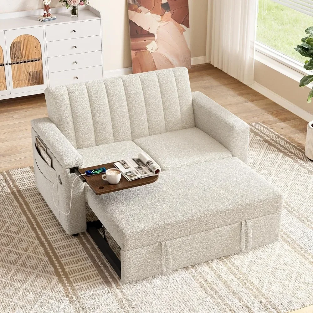 3-in-1 Convertible Sofa Bed with Hidden Side Table, Premium Pull-Out Sofa Bed, Charging Ports & Side Pockets
3-in-1 Convertible Sofa Bed with Hidden Side Table, Premium Pull-Out Sofa Bed, Charging Ports & Side Pockets