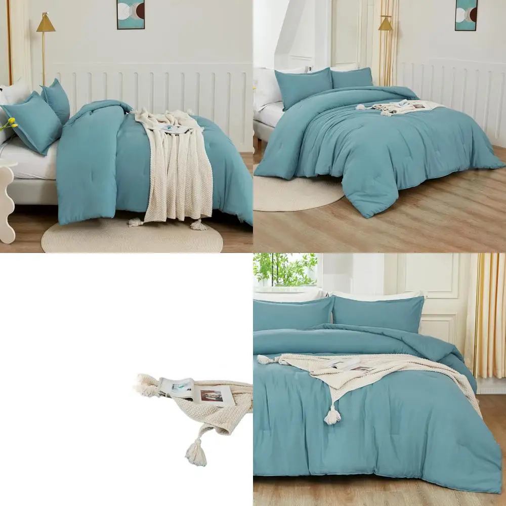Комплект постельного белья King Size, серо-бирюзовый, легкий, однотонный, 3 предмета: всесезонное одеяло с наволочками (104x90, 2 наволочки)
Комплект постельного белья King Size, серо-бирюзовый, легкий, однотонный, 3 предмета: всесезонное одеяло с наволочками (104x90, 2 наволочки)