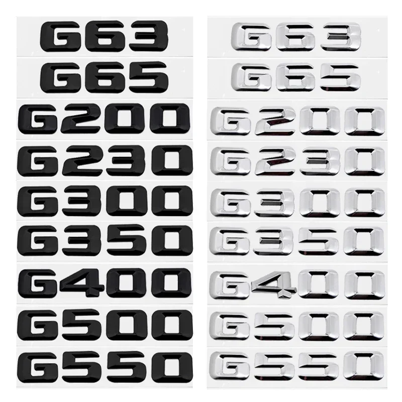 Modified Car Letter Sticker Trunk Tail Badge Emblem for Mercedes Benz G Class G63 G65 G200 G230 G300 G350 G400 G500 G550
Modified Car Letter Sticker Trunk Tail Badge Emblem for Mercedes Benz G Class G63 G65 G200 G230 G300 G350 G400 G500 G550