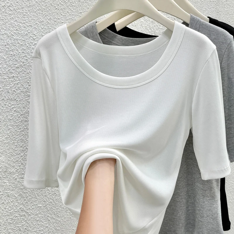 Korean Minimal Half Sleeve Tee - Stretch Slim Fit Versatile Top
Korean Minimal Half Sleeve Tee - Stretch Slim Fit Versatile Top