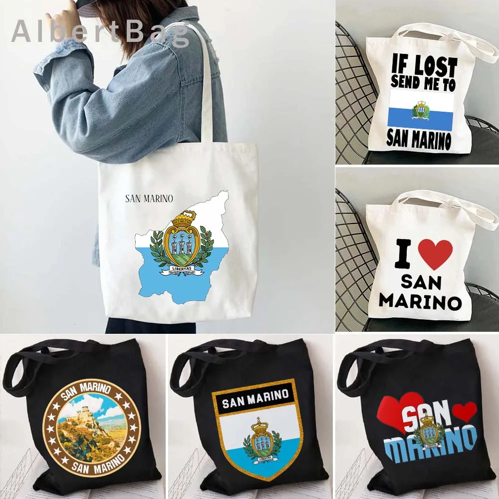 Europe San Marino Map Shield Flag Love Heart Travel City Women Canvas Shoulder Tote Bag Harajuku Shopper Cotton Shopping Handbag
Europe San Marino Map Shield Flag Love Heart Travel City Women Canvas Shoulder Tote Bag Harajuku Shopper Cotton Shopping Handbag