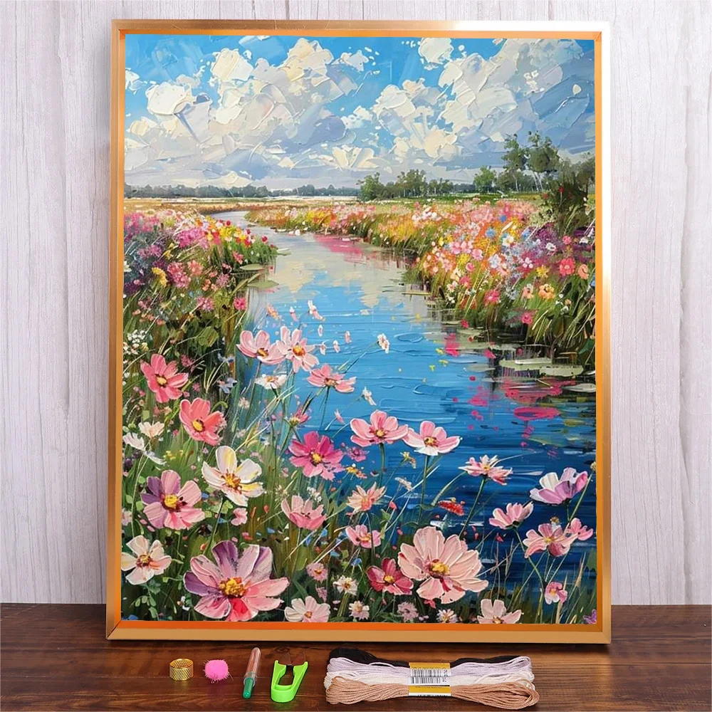 Spring Scenery Patterns Cross Stitch Sets DIY Handmade 11CT Flower Landscape Cross Stitch Kits Adults Embroidery Needlework
Spring Scenery Patterns Cross Stitch Sets DIY Handmade 11CT Flower Landscape Cross Stitch Kits Adults Embroidery Needlework
