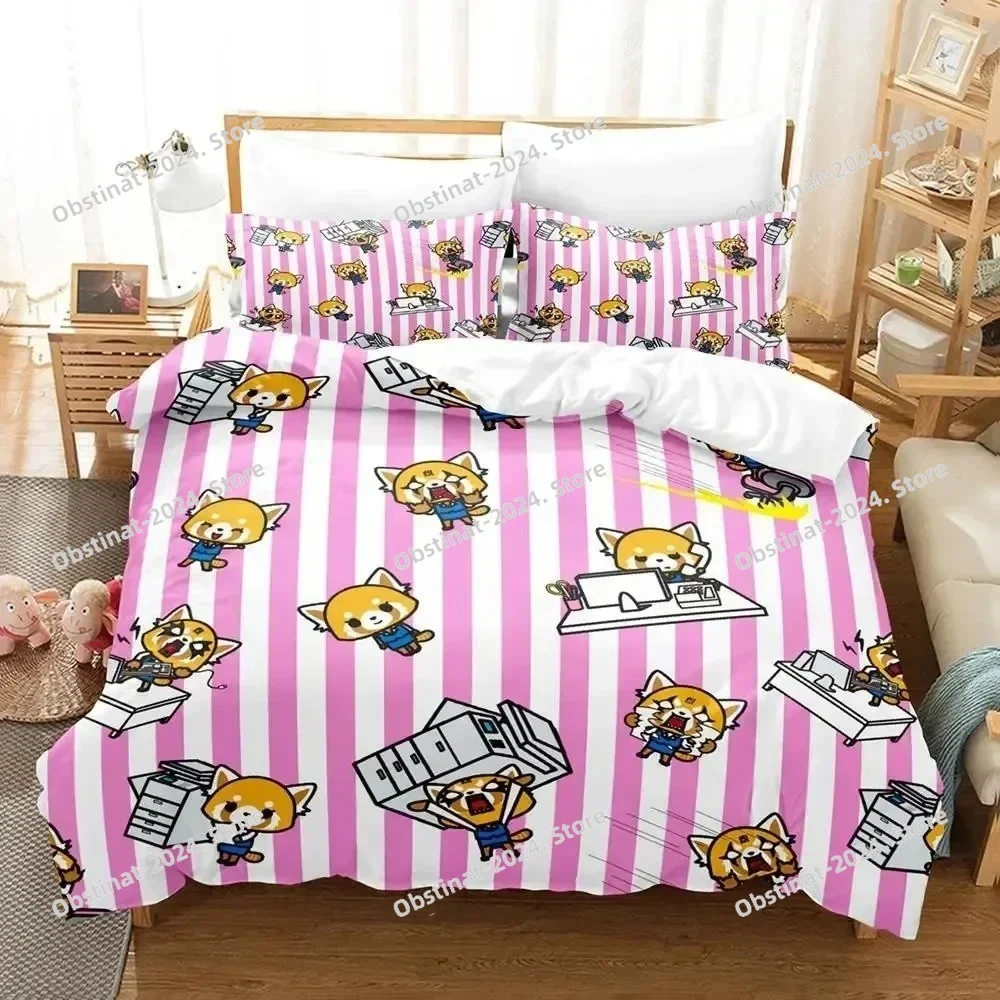 3D Print Anime Aggretsuko Bedding Set Duvet Cover Bed Set Quilt Cover Pillowcase Comforter king Queen Size Boys Adult Bedding
3D Print Anime Aggretsuko Bedding Set Duvet Cover Bed Set Quilt Cover Pillowcase Comforter king Queen Size Boys Adult Bedding