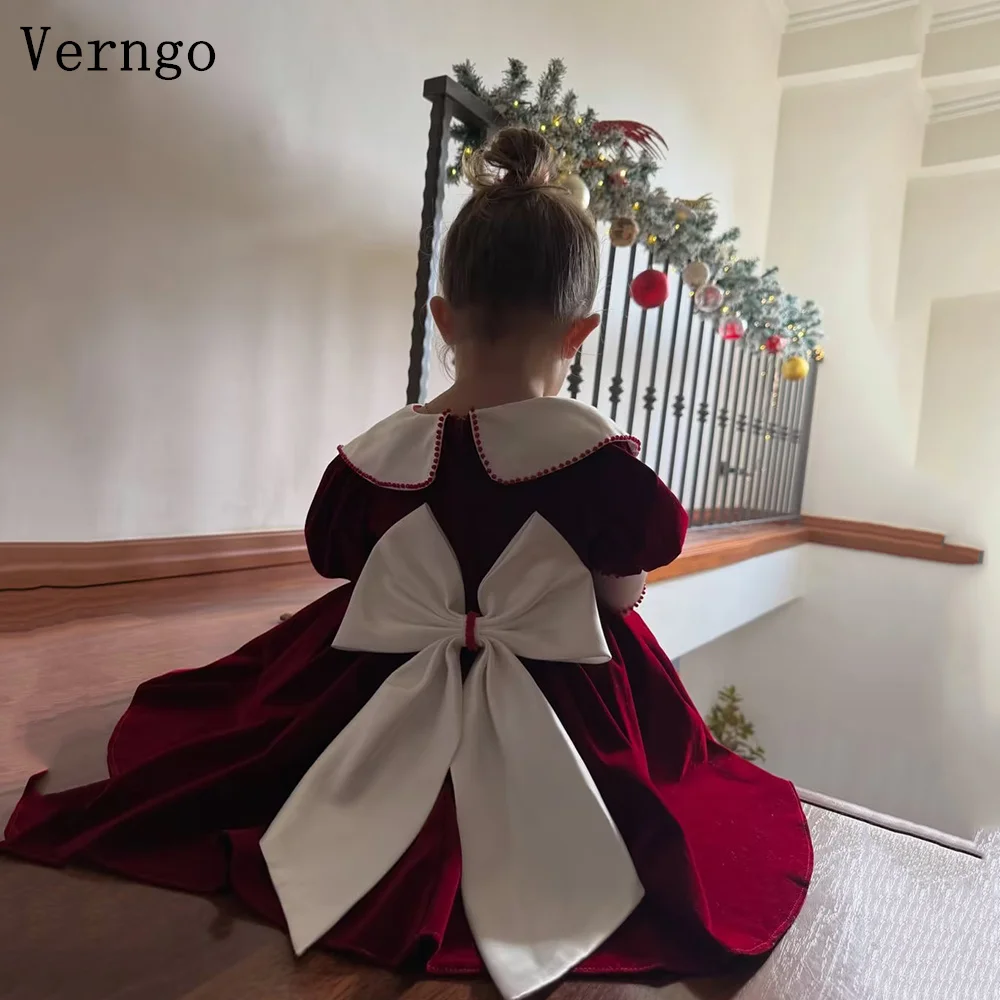 Verngo Red Crepe Bow Girl Flowers Dress O Neck Birthday Party Gown Mini Wedding Dress Kids Ball GownVestidos de Noiva
Verngo Red Crepe Bow Girl Flowers Dress O Neck Birthday Party Gown Mini Wedding Dress Kids Ball GownVestidos de Noiva