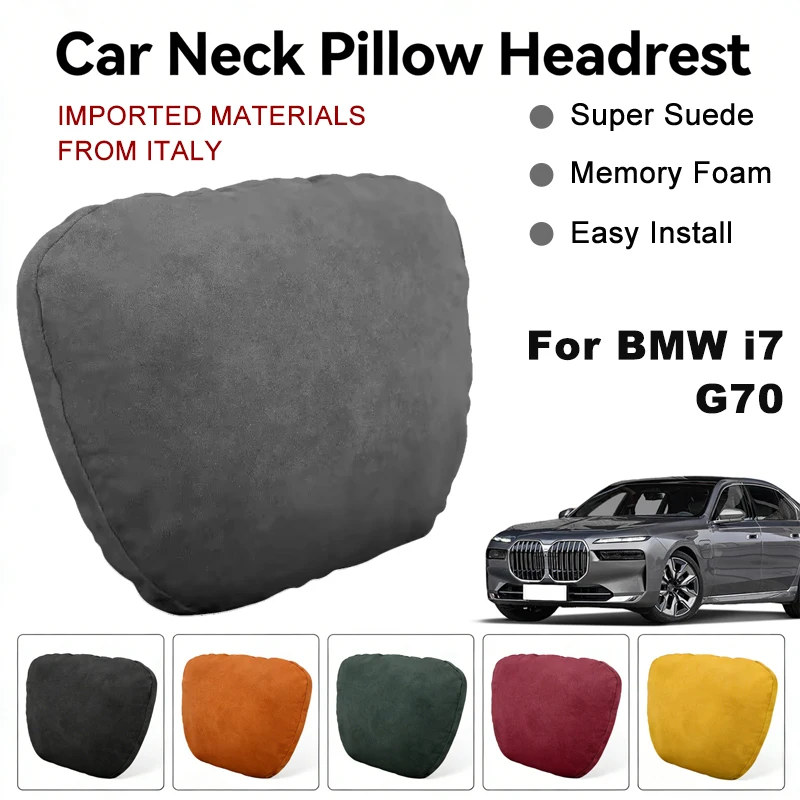 Italy Suede Car Neck Rest Pillow For BMW i7 G70 Seat Head Neck Support Cushion Auto Interior Accessories
Italy Suede Car Neck Rest Pillow For BMW i7 G70 Seat Head Neck Support Cushion Auto Interior Accessories