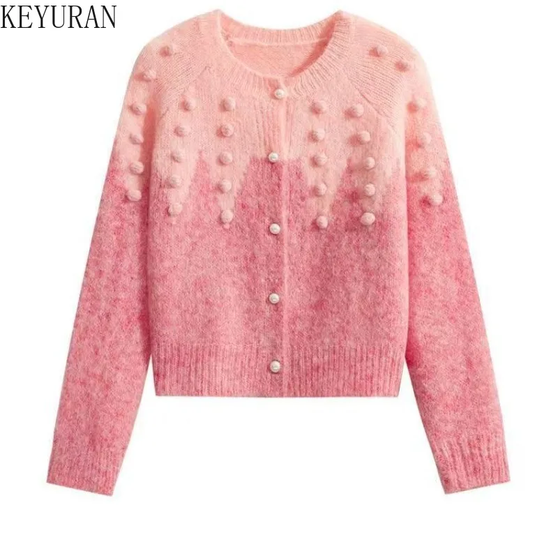 Sweet Pink Knitted Cardigan Women 2025 Autumn Winter Elegant Fashion O Neck Long Sleeve Chic Pearls Buttons Sweater Jacket Tops
Sweet Pink Knitted Cardigan Women 2025 Autumn Winter Elegant Fashion O Neck Long Sleeve Chic Pearls Buttons Sweater Jacket Tops