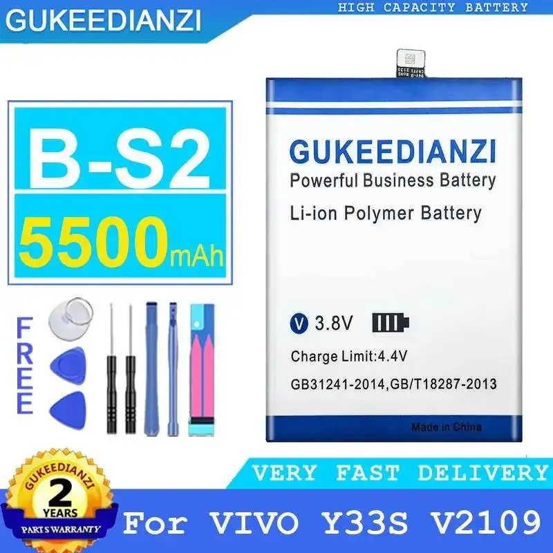 B-S2 Good Low-Temperature Performance For Vivo Y33S V2109 5500Mah Mobile Phone Battery
B-S2 Good Low-Temperature Performance For Vivo Y33S V2109 5500Mah Mobile Phone Battery