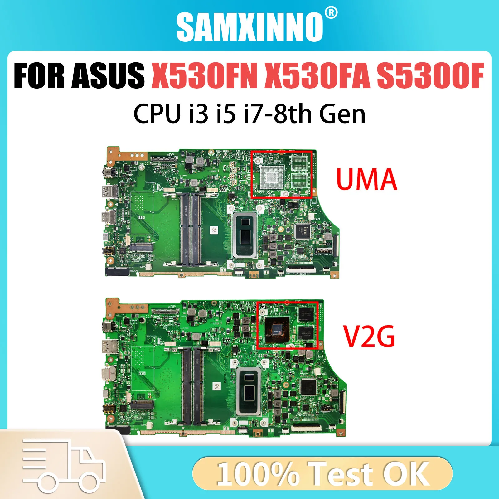X530FA Laptop Motherboard For ASUS VivoBook S15 X530FN X530F X530FF S5300F Mainboard I3-8145U I5-8265U I7-8565U UMA MX150
X530FA Laptop Motherboard For ASUS VivoBook S15 X530FN X530F X530FF S5300F Mainboard I3-8145U I5-8265U I7-8565U UMA MX150