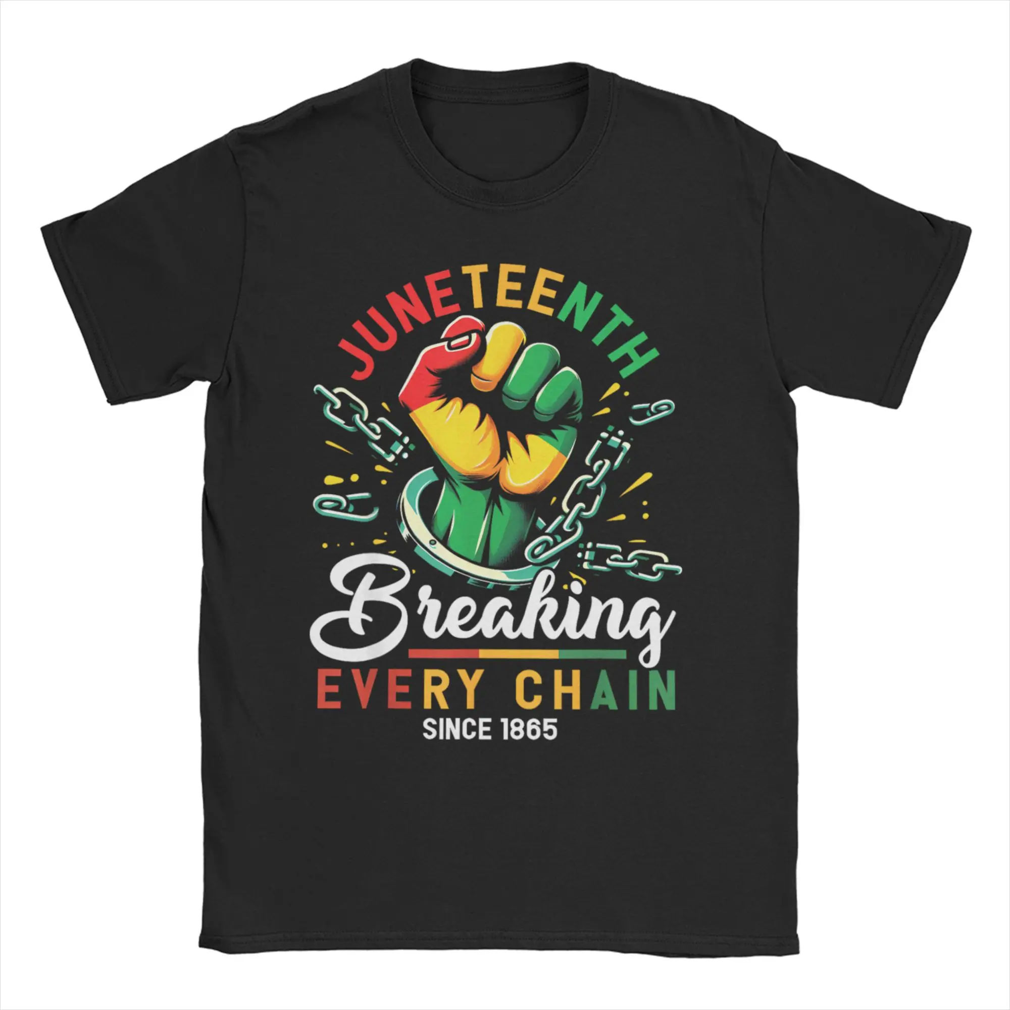 Футболки для отдыха Juneteenth, мужские и женские футболки из чистого хлопка, футболка с короткими рукавами в афро-американском стиле 1865 года, одежда больших размеров
Футболки для отдыха Juneteenth, мужские и женские футболки из чистого хлопка, футболка с короткими рукавами в афро-американском стиле 1865 года, одежда больших размеров