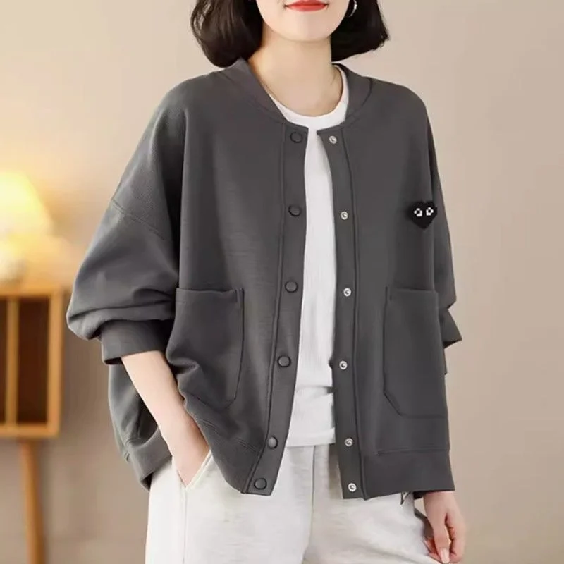 2025 Spring and Autumn New Loose Casual Sweatshirt Women's Baseball Cardigan Temperament Versatile Jacket
2025 Spring and Autumn New Loose Casual Sweatshirt Women's Baseball Cardigan Temperament Versatile Jacket